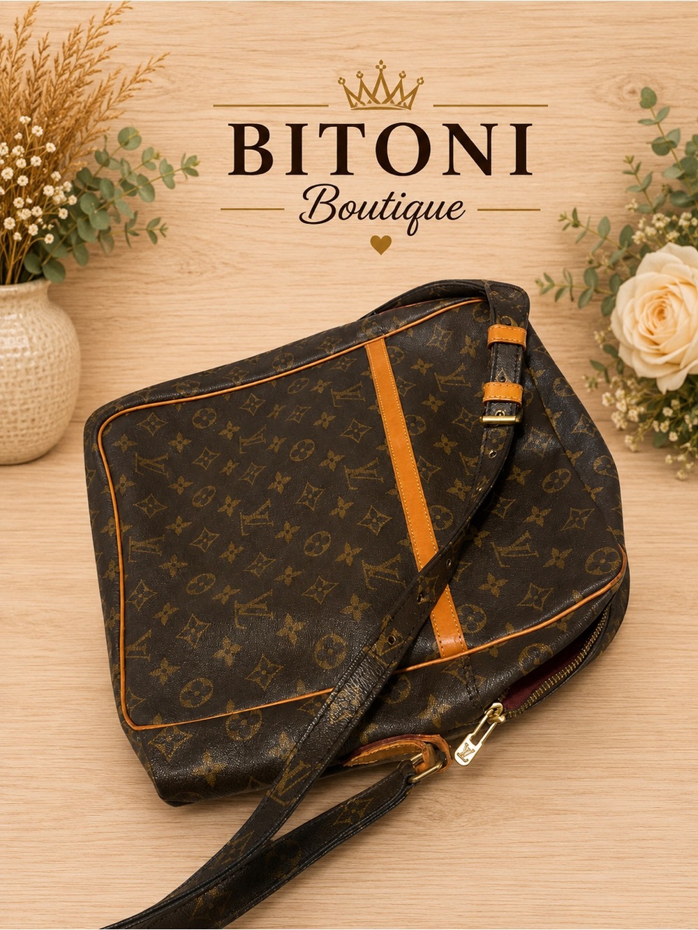 Louis Vuitton Monogram Bosphore Messenger PM Crossbody Bag